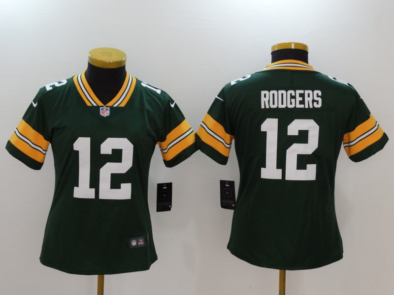 Women's Green Bay Packers Aaron Rodgers NO.12 Football Jerseys