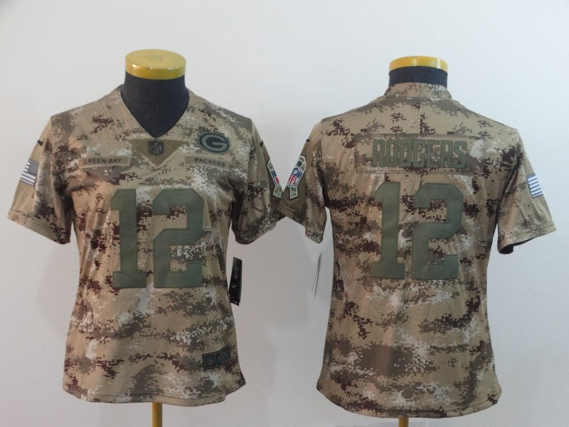 Women's Green Bay Packers Aaron Rodgers NO.12 Football Jerseys