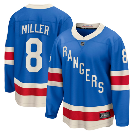 Men's New York Rangers J.T. Miller Fanatics #8 Blue Centennial Breakaway Jersey