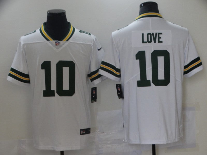 Adult Green Bay Packers Jordan Love NO.10 Football Jerseys