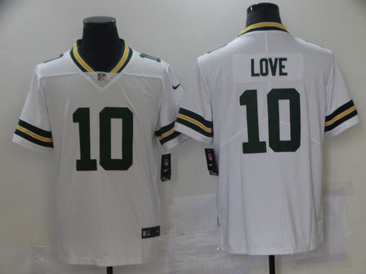 Adult Green Bay Packers Jordan Love NO.10 Football Jerseys