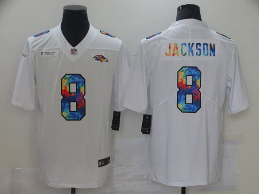 Adult Baltimore Ravens Lamar Jackson NO.8 Football Jerseys