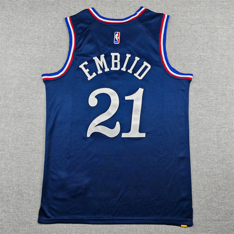 Philadelphia 76ers Joel Embiid #21 swingman basketball jerseys city version