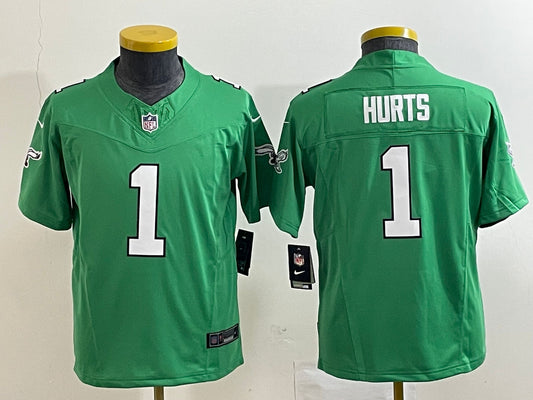Kids 2023-2024 season Philadelphia Eagles Jalen Hurts NO.1 Football Jerseys