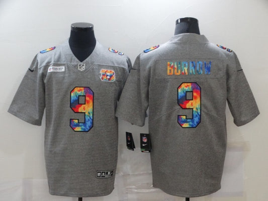Cincinnati Bengals Joe Burrow NO.9 Salute To Service Football Jerseys