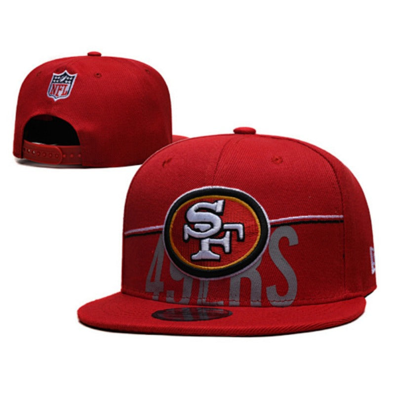 San Francisco 49 Retro Stitched Snapback Hat - Vintage SF Red Gold Adjustable Football Cap Collection