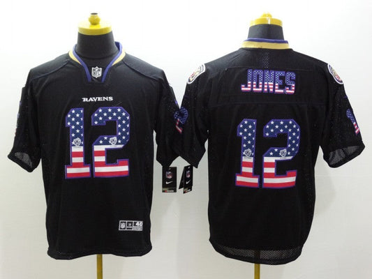 Adult  Baltimore Ravens Travis Jones NO.12 Football Jerseys