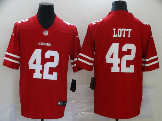 Adult San Francisco 49ers Ronnie Lott NO.42 Football Jerseys