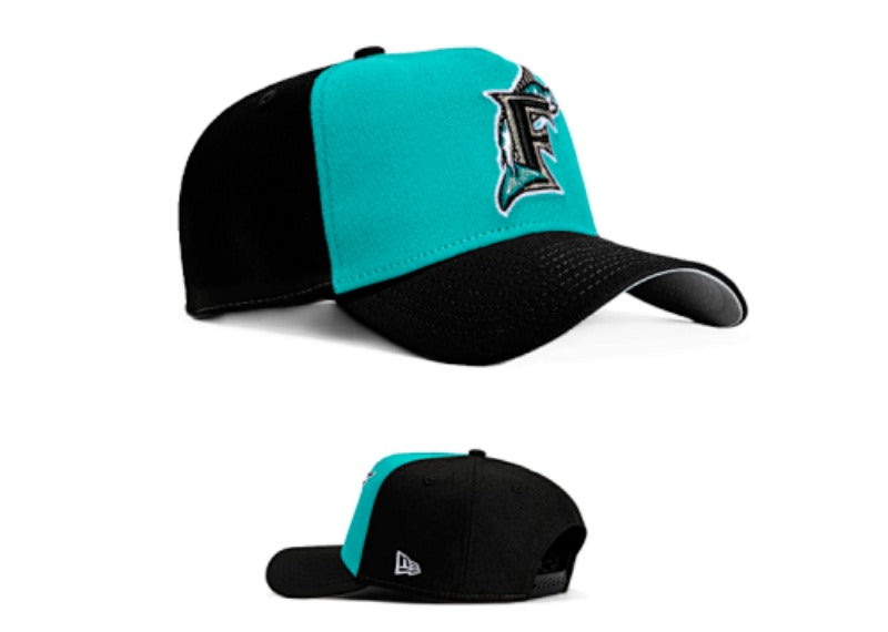 Miami Retro Teal & Black Baseball Cap | Vintage Game Day Snapback Hats