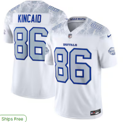 Buffalo Bills - #86 Dalton Kincaid Jersey - Rugby Style - Stitched