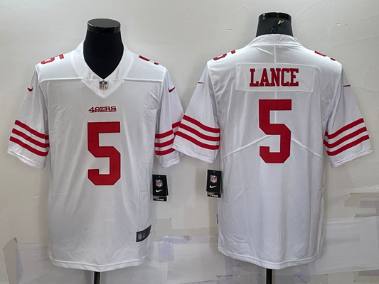 Adult San Francisco 49ers Trey Lance NO.5 Football Jerseys
