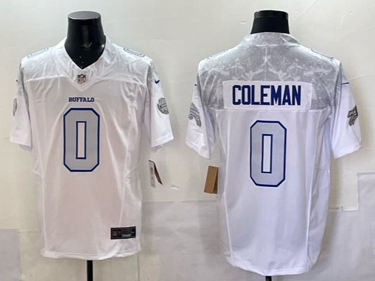 Buffalo Bills #0 Keon Coleman Jersey - Rugby Style - Stitched