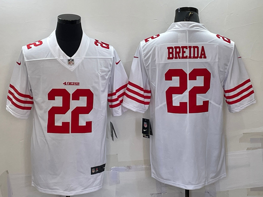 Adult San Francisco 49ers Matt Breida NO.22 Football Jerseys