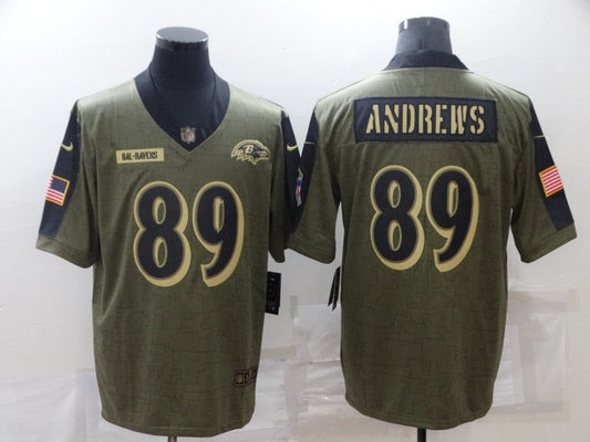 Adult  Baltimore Ravens Mark Andrews NO.89 Football Jerseys