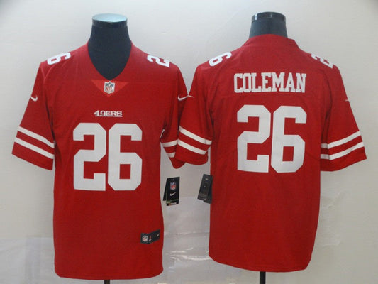 Adult San Francisco 49ers Tevin Coleman NO.26 Football Jerseys