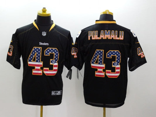 Adult Pittsburgh Steelers Troy Polamalu NO.43 Football Jerseys