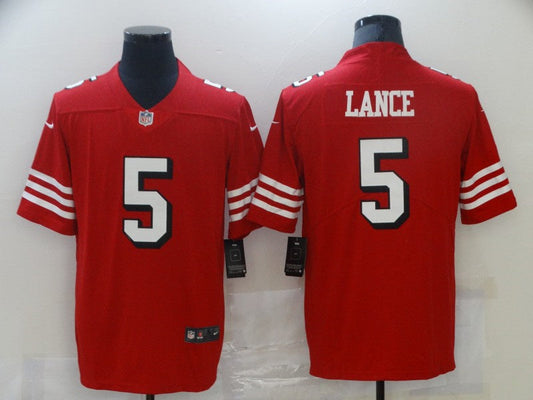Adult San Francisco 49ers Trey Lance NO.5 Football Jerseys