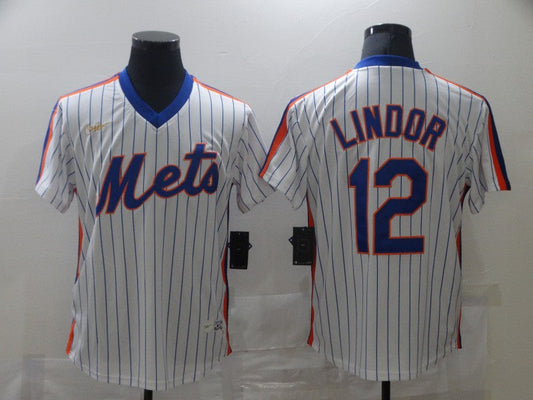 Men/Women/Youth  New York Mets Francisco Lindor #12 baseball Jerseys