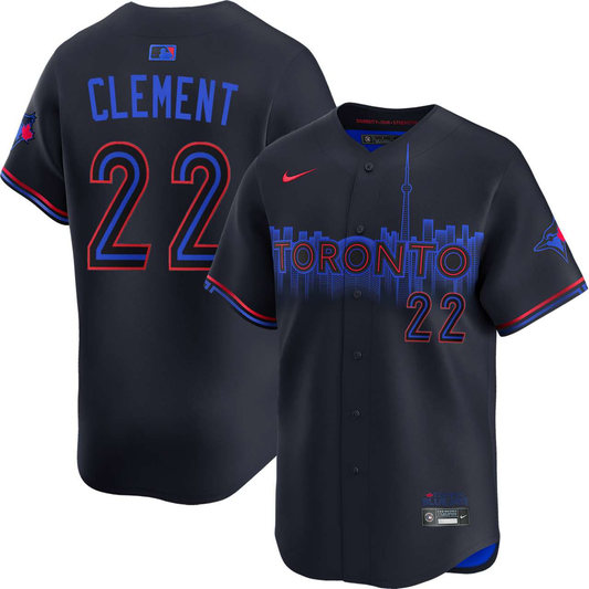 Men/Women/Youth Toronto Blue Jays  Ernie Clement #22 baseball Jerseys city edition dark blue