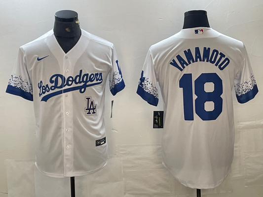 Men/Women/Youth Los Angeles Dodgers Yoshinobu Yamamoto #18 baseball Jerseys