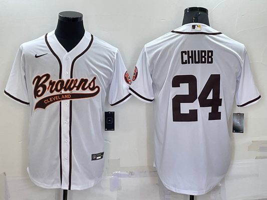 Adult Cleveland Browns Nick Chubb NO.24 Football Jerseys
