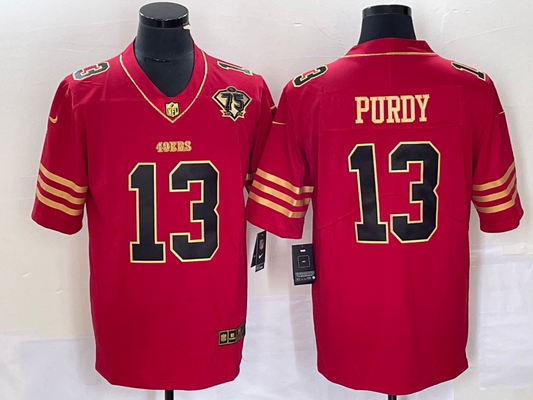Hot sale New arrival Adult San Francisco 49ers Brock Purdy NO.13 Football Jerseys