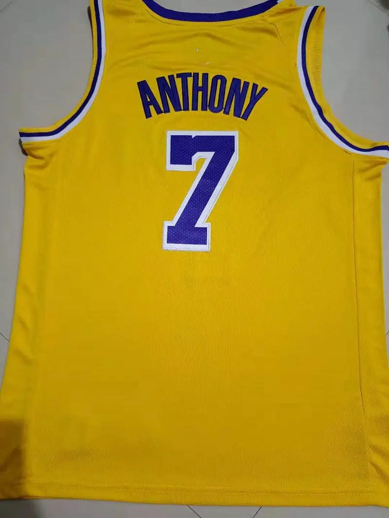 Los Angeles Lakers Anthony NO.7 Yellow Basketball Jersey