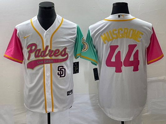 Men/Women/Youth San Diego Padres Joe Musgrove #44 baseball Jerseys