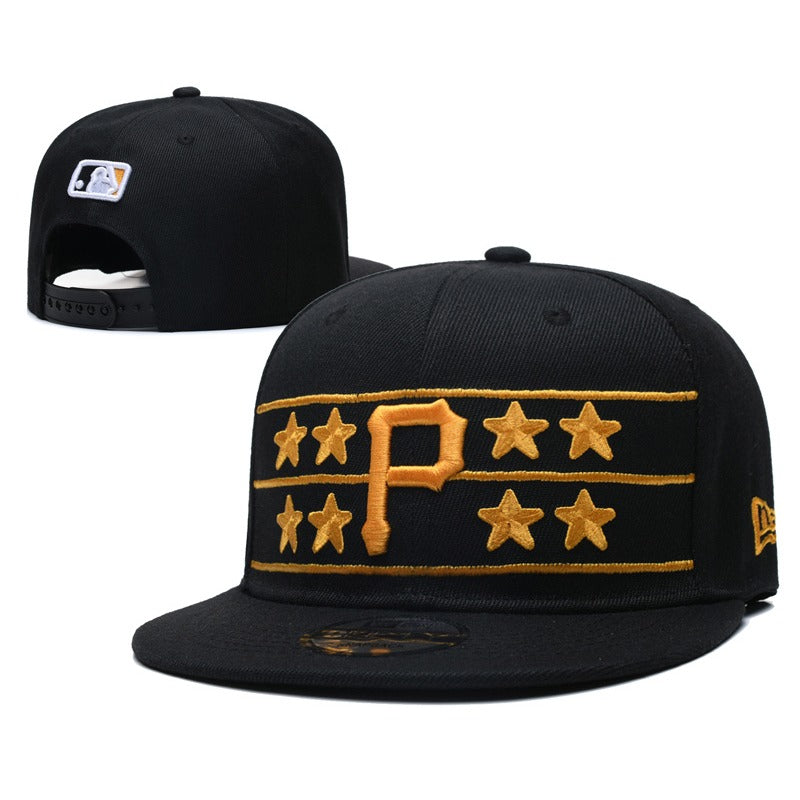 PITTSBURGH P Logo Flat Brim Adjustable Sports Fan Baseball Snapback Hats Unisex