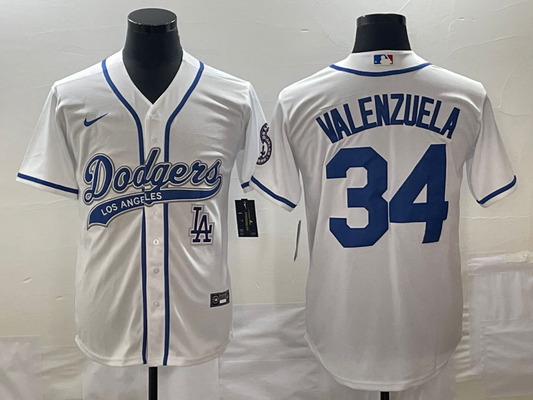 Men/Women/Youth Los Angeles Dodgers Fernando Valenzuela #34 baseball Jerseys