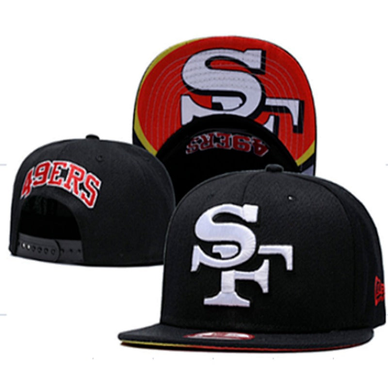 San Francisco 49 Retro Stitched Snapback Hat - Vintage SF Red Gold Adjustable Football Cap Collection