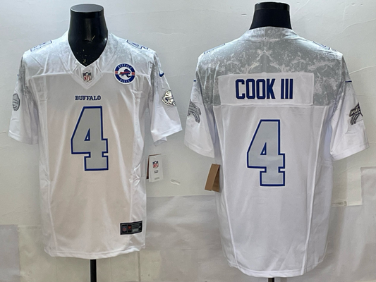 2025 new Buffalo Bills - James Cook #4 Jersey - Rugby Style - Stitched