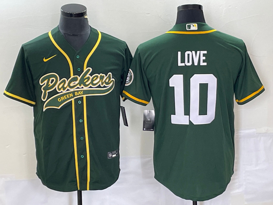 men/women/kids Green Bay Packers Jordan Love NO.10 Football Jerseys