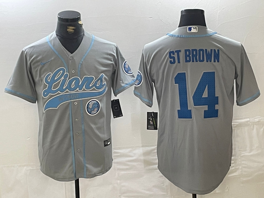 men/women/kids Detroit Lions Amon-Ra St. Brown NO.14 baseball Jerseys