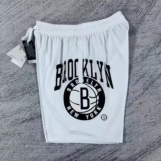 Brooklyn Nets white Basketball Shorts