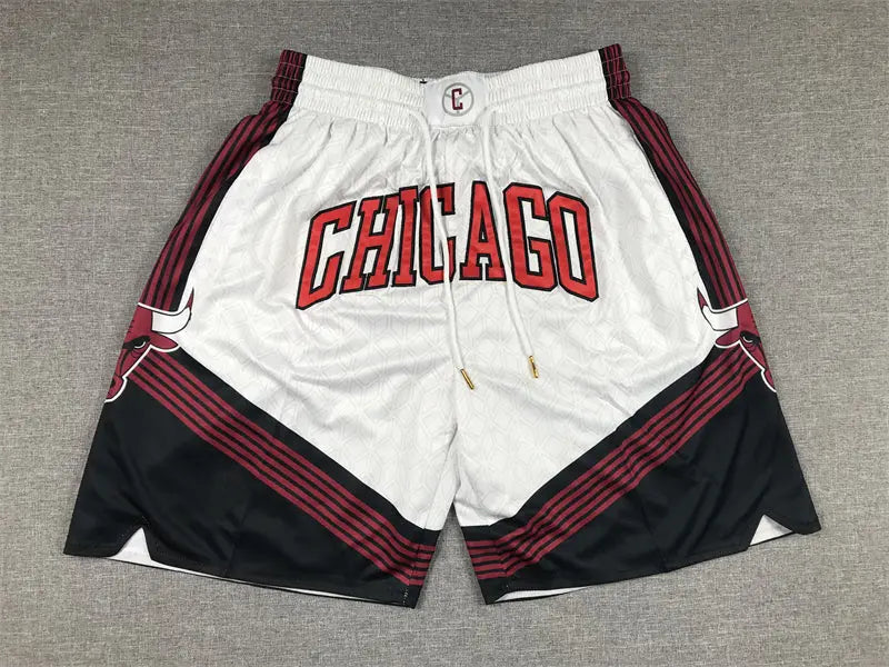 Chicago Bulls White Basketball Shorts