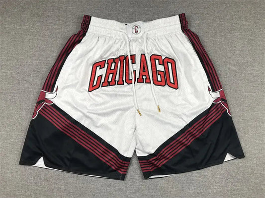 Chicago Bulls White Basketball Shorts