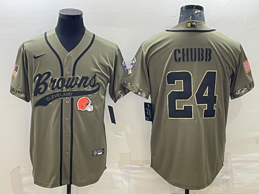 Adult Cleveland Browns Nick Chubb NO.24 Football Jerseys