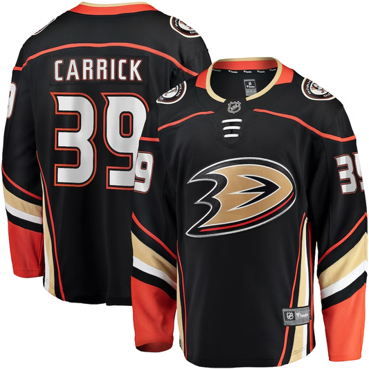 Men¡¯s Anaheim Ducks Sam Carrick #39 Black Home Breakaway Player Jersey
