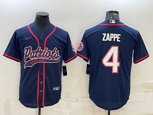 Adult New England Patriots Bailey Zappe NO.4 Football Jerseys