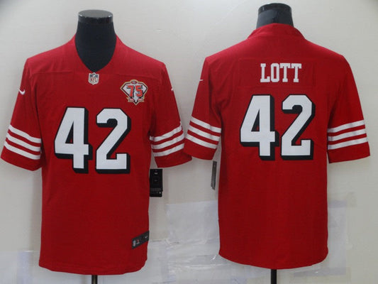 Adult San Francisco 49ers Ronnie Lott NO.42 Football Jerseys
