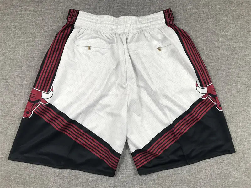 Chicago Bulls White Basketball Shorts