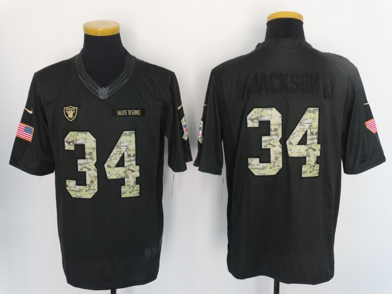 Adult ‎Oakland Raiders Bo Jackson NO.34 Football Jerseys