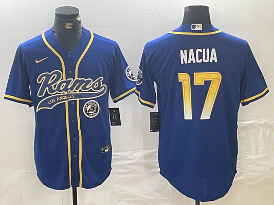 Adult Los  Angeles Rams Puka Nacua NO.17 baseball Jerseys