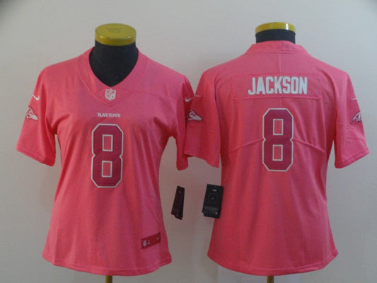 Women's Baltimore Ravens Lamar Jackson NO.8 Football Jerseys