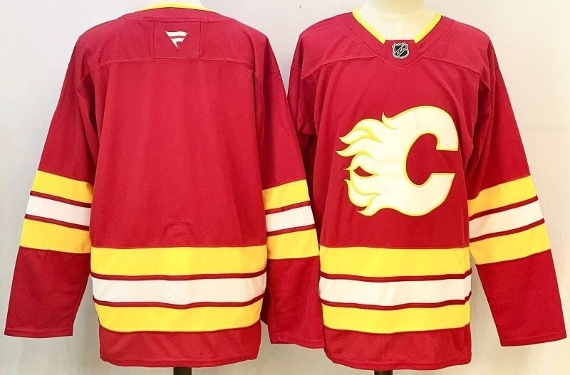 Men's Calgary Flames Fanatics Red Player Blank Jersey