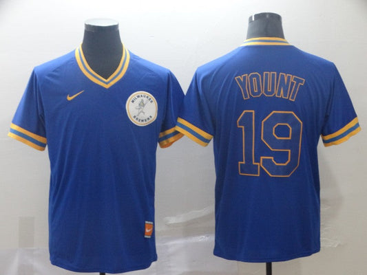 Men/Women/Youth Milwaukee Brewers Robin Yount #19 baseball Jerseys