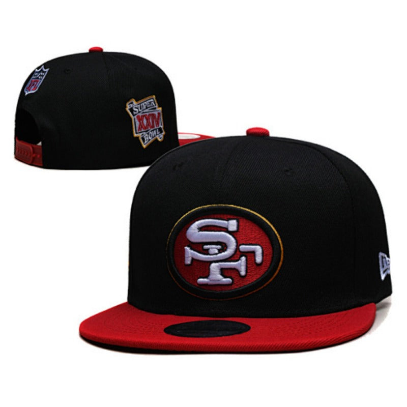 San Francisco 49 Retro Stitched Snapback Hat - Vintage SF Red Gold Adjustable Football Cap Collection