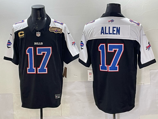 Men's #17 Josh Allen Bills 2025 Rivalry Series Stitched Jersey