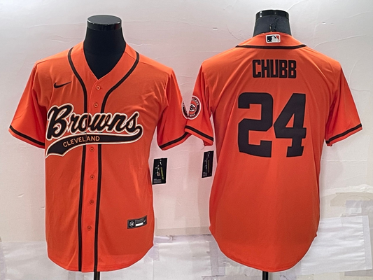 Adult Cleveland Browns Nick Chubb NO.24 Football Jerseys